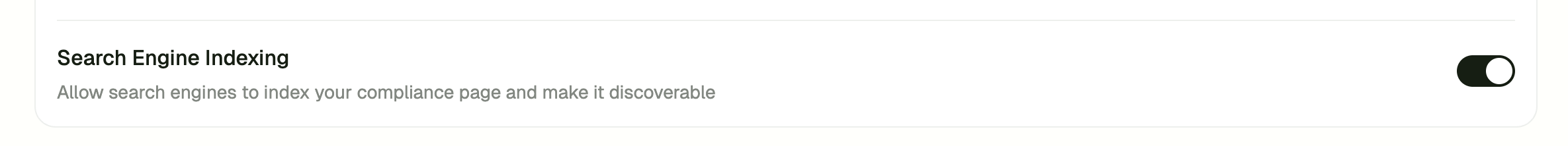 Search Engine Indexing for Your Compliance Page